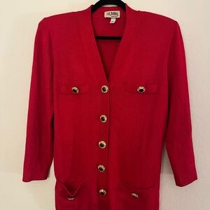 St. John Vibrant Red Knitwear